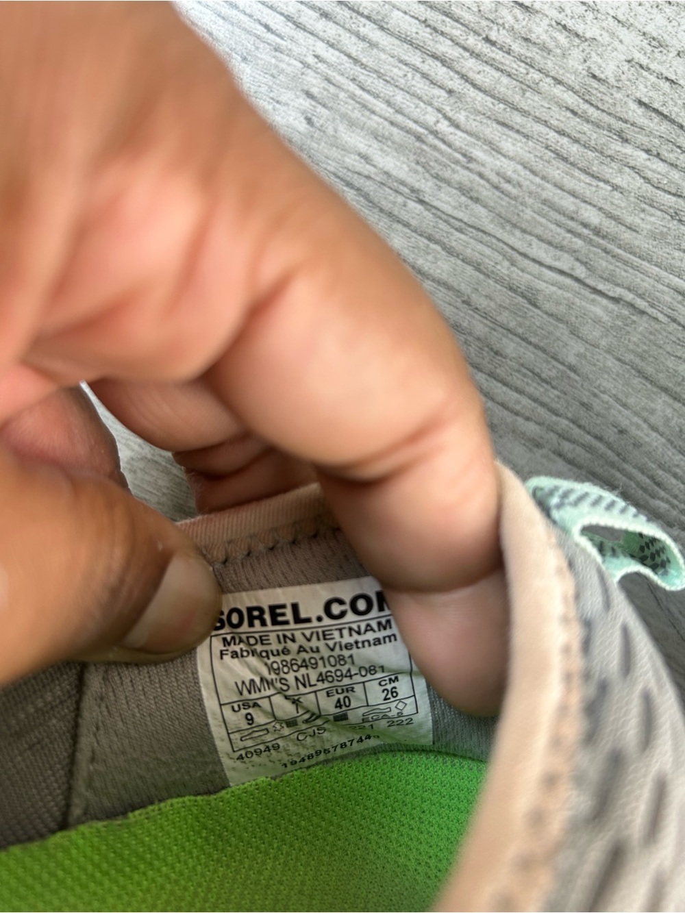 Sorel Kinetic Impact Light Gray & Mint Athletic Sneakers Women’s Size 9 Seafoam - Picture 12 of 12